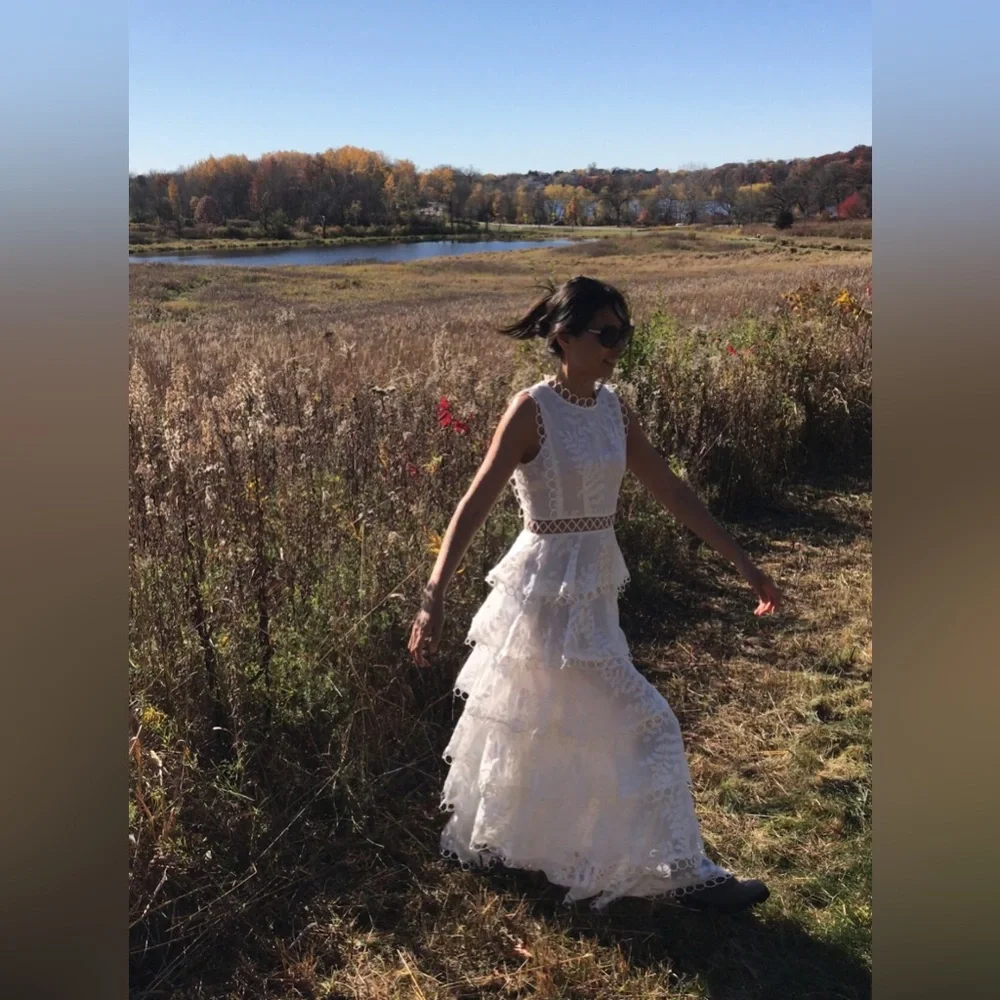 Sandro (Paris ) white dress (no return, final Sale) - Picture 6 of 13